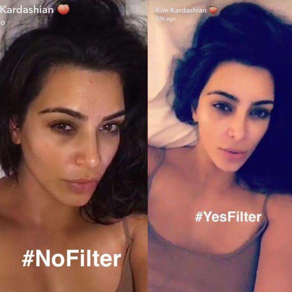 Die app-filters laten iedereen er hetzelfde uit zien Als je heel eerlijk bent is het eigenlijk ook niet mooi…. gezichten worden uit proportie getrokken. 
